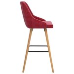 vidaXL Tabourets de bar lot de 2 rouge bordeaux velours