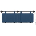 vidaXL Tête de lit suspendue Bleu Tissu
