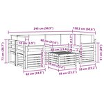 vidaXL Ensemble de canapés d'extérieur 7 Pièces Blanc et Beige Polyester