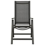 vidaXL Ensemble à manger de jardin 9 Pièces aluminium anthracite
