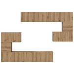 vidaXL Ensemble meuble TV 8 Pièces chêne artisanal 80 x 30 x 30 cm