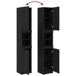 vidaXL Cabinet de salle de bain Chêne noir 32 x 34 x 188 5 cm