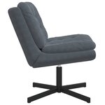 vidaXL Fauteuil relaxant pivotant Gris foncé 63 x 75 x 76 cm Velours