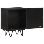 vidaXL Table de chevet avec front en laiton 40x30x50cm Manguier massif