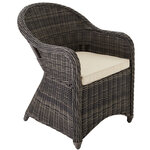 Tectake lot de 2 fauteuils de jardin luxe - gris