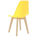 vidaXL Chaises à manger lot de 6 jaune plastique