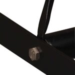 vidaXL Ensemble de bar 3 Pièces Bois massif recyclé et cuir véritable