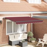 vidaXL Auvent Rétractable Bordeaux 250 x 200 cm tissu