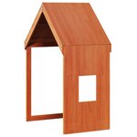 vidaXL Lit haut avec toit cire marron 80x200 cm bois de pin massif