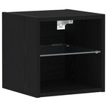 Cabinet TV LED vidaXL 2 Pièces Chêne Noir 30x28 5x30 cm Bois contraint