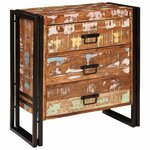 vidaXL Buffet Marron 66 x 33 x 70 cm bois de récupération massif