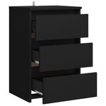 vidaXL Table de chevet Noir 40x35x62 5 cm Aggloméré