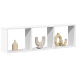 vidaXL Armoire murale 100x16x30 cm blanc bois d'ingénierie