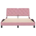 vidaXL Cadre de lit sans matelas rose 140x190 cm velours