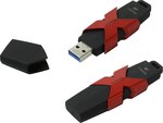 Clé USB Kingston 64 Go HyperX Savage 100 USB 3.1 noir/rouge