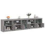 vidaXL Buffet avec lumières LED sonoma gris 283x37x67 cm