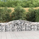 vidaXL Paniers à gabions arqués 10 Pièces 400x50x60/80 cm Fer galvanisé