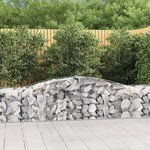 vidaXL Paniers à gabions arqués 10 Pièces 400x50x60/80 cm Fer galvanisé