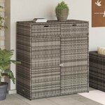 vidaXL Armoire de rangement de jardin gris 105x55x113cm résine tressée