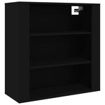 vidaXL Armoire murale Noir 80x33x80 cm Bois d'ingénierie