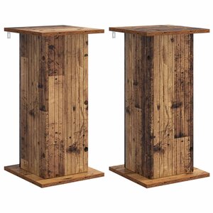 vidaXL Support de Plante 2 Pièces Bois ancien 30 5 x 30 x 60 5 cm