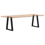 vidaXL Pieds de table à manger en V 2 pièces Noir 60 x (72-73 3) cm Acier