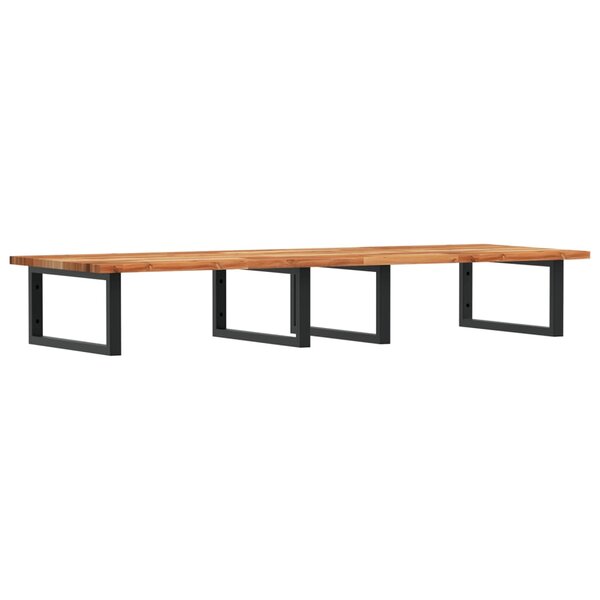 vidaXL Étagère de vasque murale acier et bois massif d'acacia