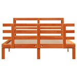 vidaXL Cadre de lit et tête de lit sans matelas cire marron 120x200 cm