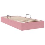 vidaXL Cadre de lit ottoman avec stockage Rose 90 x 200 cm Velours