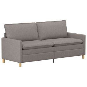 vidaXL Canapé 3 place Taupe 196 x 81 x 87 5 cm Tissu
