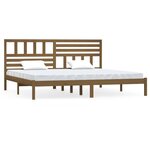 vidaXL Cadre de lit Marron miel Bois de pin massif 200x200 cm