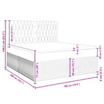 vidaXL Sommier à lattes de lit avec matelas Marron foncé 180x200 cm