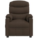 vidaXL Fauteuil inclinable électrique Marron foncé Tissu