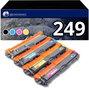 Pack de 4 Toners Compatibles Brother TN-249 – Noir  Cyan  Magenta  Jaune