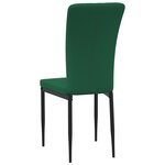 vidaXL Chaises à manger lot de 2 Vert foncé Velours