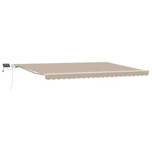vidaXL Auvent Rétractable avec 500 × 350 cm Beige