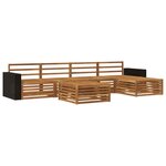 vidaXL Ensemble de canapés d'extérieur 6 Pièces Naturel 79 x 79 x 37 cm