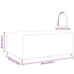 vidaXL Housse pour mobilier d'extérieur Noir 240 x 190 x 90 cm 600D