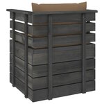 vidaXL Salon palette de jardin 5 Pièces avec coussins Bois de pin massif