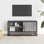 vidaXL Meuble TV sonoma gris 80x34 5x40 cm bois d'ingénierie et métal
