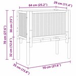 vidaXL Jardinière surélevée Marron 70 x 35 x 70 cm Bambou