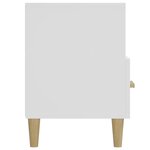 vidaXL Meuble TV Blanc brillant 102x36x50 cm Bois d'ingénierie