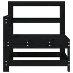 vidaXL Canapés d'angle de jardin 2 Pièces noir bois de pin massif
