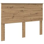 vidaXL Cadre de lit Chêne artisan 140 x 200 cm Bois de pin massif