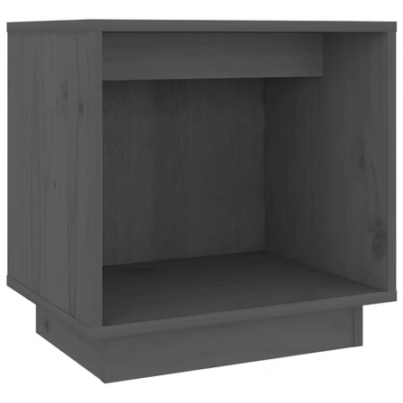 vidaXL Table de chevet Gris 40x30x40 cm Bois de pin solide