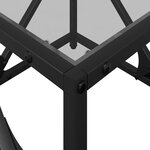 vidaXL Table basse avec dessus en verre transparent 50x50x41 cm acier