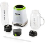 DOMO DO713BL - Blender Slushy - 300W - Mixeur et bouteille - Jarre en verre 600ml - Sécurité intégrée