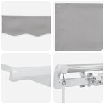 Auvent rétractable manuel vidaXL gris clair 400x350 cm