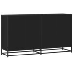 vidaXL Buffet noir 134x35x76 cm bois d’ingénierie