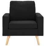 vidaXL Fauteuil Noir Tissu